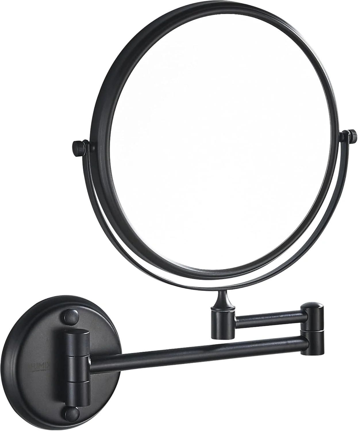 آینه اصلاح دیواری، آینه آرایشی رومیزی سنگین با دو طرفه برنجی بزرگنمایی برای حمام 8 اینچی (مشکی)