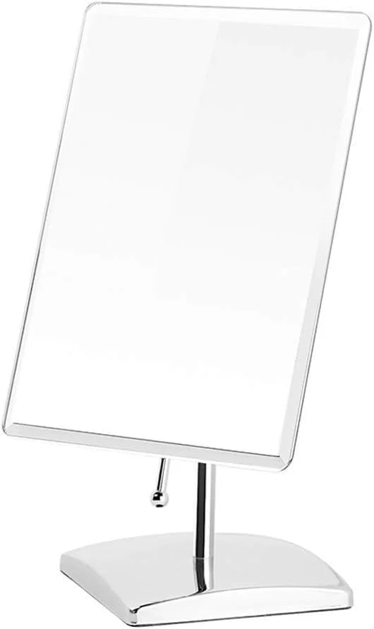 آینه حمام BXU-BG 12 اینچی، آینه رومیزی بزرگ مربع شکل، آینه گردان بزرگ به سبک اروپایی