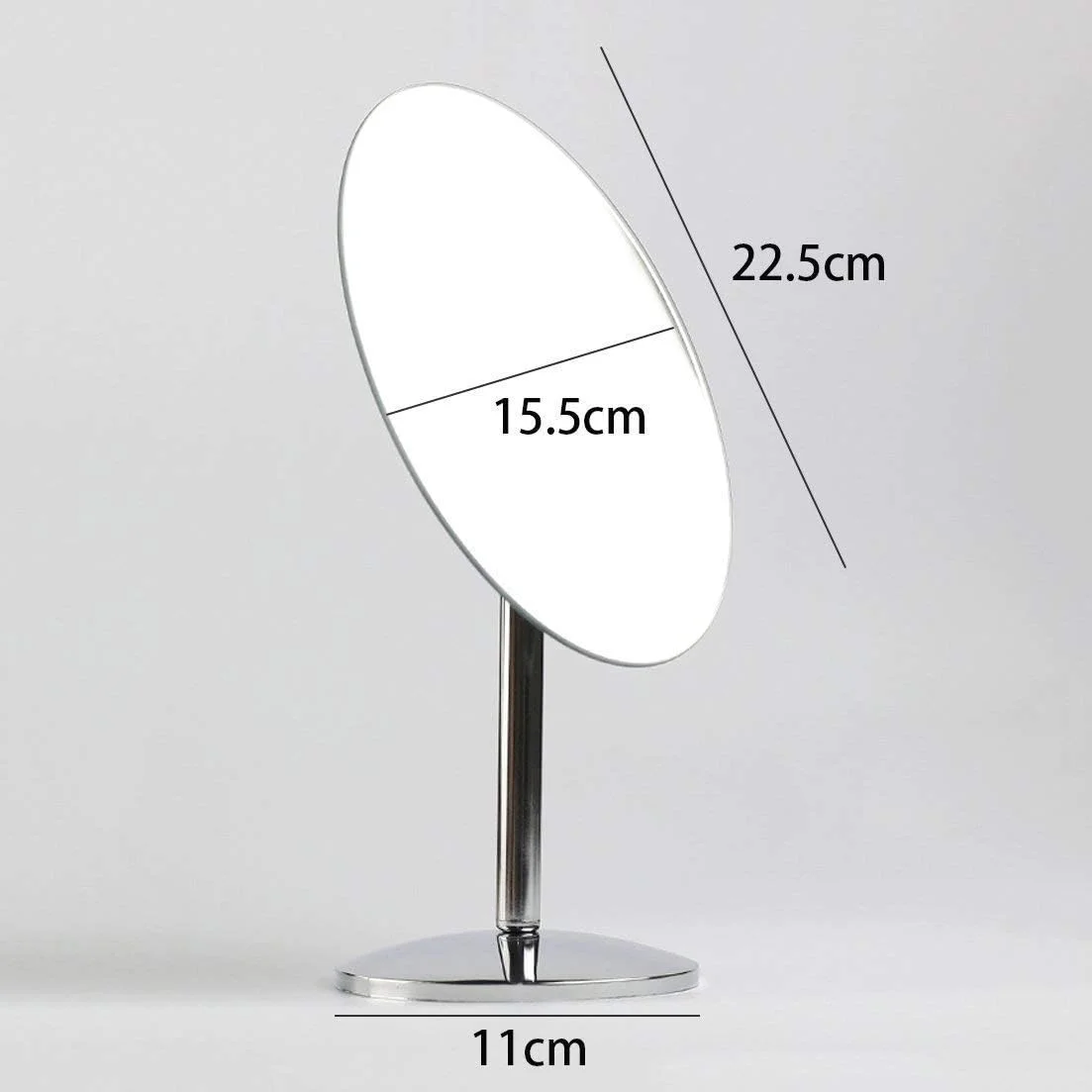 آینه آرایشی BXU-BG، آینه رومیزی ساده با قابلیت چرخش، مناسب حمام، میز کار، لپ تاپ و آرایش