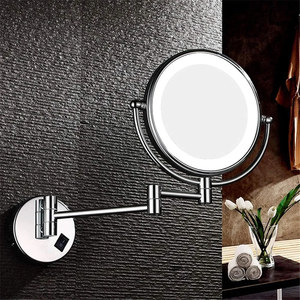 آینه آرایشی دیواری برای حمام منزل، آینه با دوشاخه برق