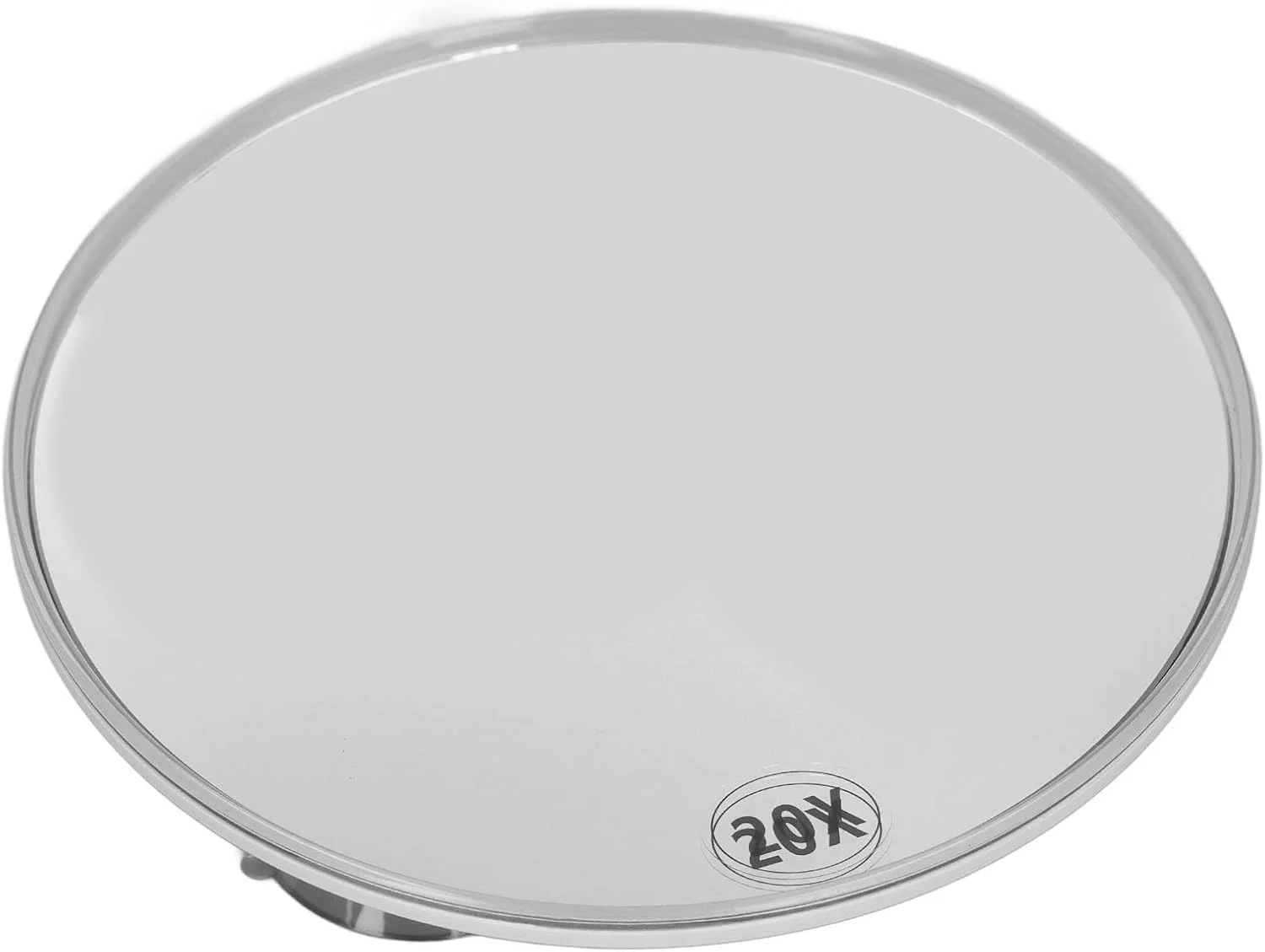 آینه بزرگنمایی 20 برابر Cryfokt، آینه آرایشی حمام با قطر 15 سانتی متر، دید واضح و صرفه جویی در فضا با 3 مکنده، گرد، سبک وزن و مکش قوی برای مسافرت (سفید)