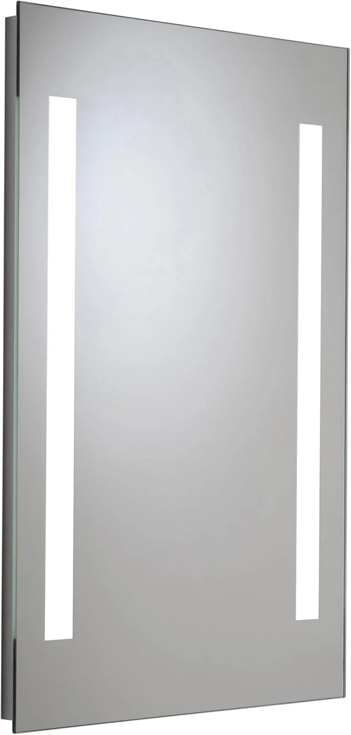 آینه حمام کرویدکس تورنتون با چراغ‌های ال‌ای‌دی، با باتری کار می‌کند و دارای دکمه روشن/خاموش - نیاز به 8 عدد باتری قلمی - آینه ال‌ای‌دی برای حمام، فقط به صورت عمودی، 60x40 سانتی‌متر