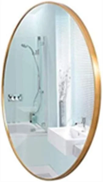 آینه آرایشی بیضی شکل تزئینی، آینه حمام هندسی گالری سینما، آینه قدی طلایی ورودی، آینه آرایش ساده، سبک های مختلف (اندازه: 50 * 70 سانتی متر)