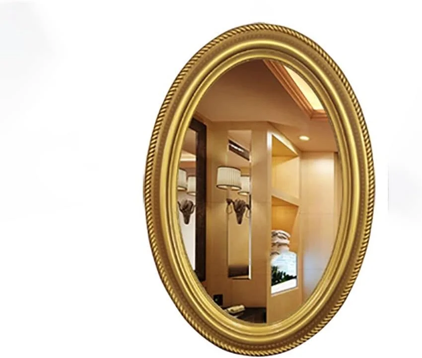 آینه دیواری بیضی شکل، آینه تزئینی دیوار، آینه دکوراتیو وینتیج، آینه حمام، آینه آرایش، آینه میز آرایش اتاق خواب، آینه دکوری ورودی، آینه با قاب تزئین شده