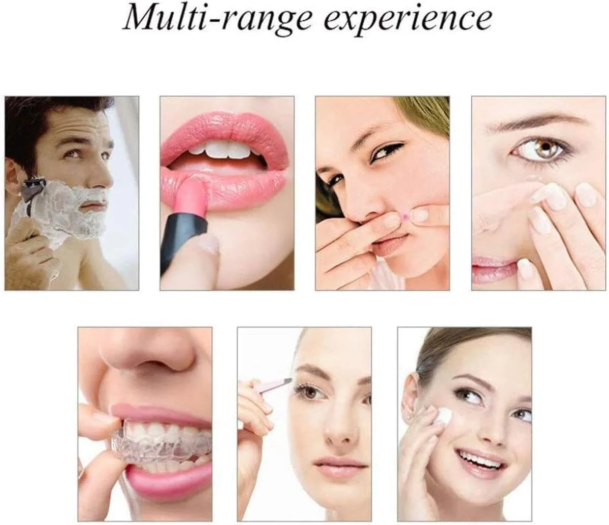 آینه آرایشی دیواری با بزرگنمایی 5 برابر، آینه گرد 8 اینچی حمام با قابلیت چرخش 360 درجه، ایده آل برای آرایش، استفاده از لنز و اصلاح (رزگلد)