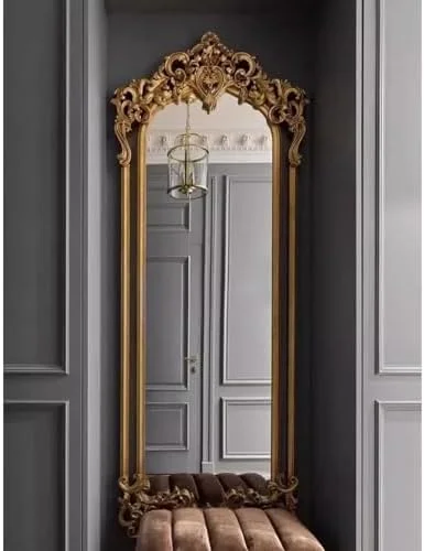 آینه حمام، آینه قدی، آینه تمام قد، آینه بدنه طرح قدیمی، آینه دیواری بدنه، آینه قدی الهام گرفته شده، آینه آرایشی، آینه تزئینی، آینه آویز برای حمام، مناسب لباس پوشیدن (مشکی - 70X180 سانتی متر)