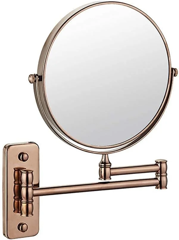 آینه آرایشی دو طرفه با بزرگنمایی 3 برابر، چرخان و تاشو مناسب حمام و اصلاح
