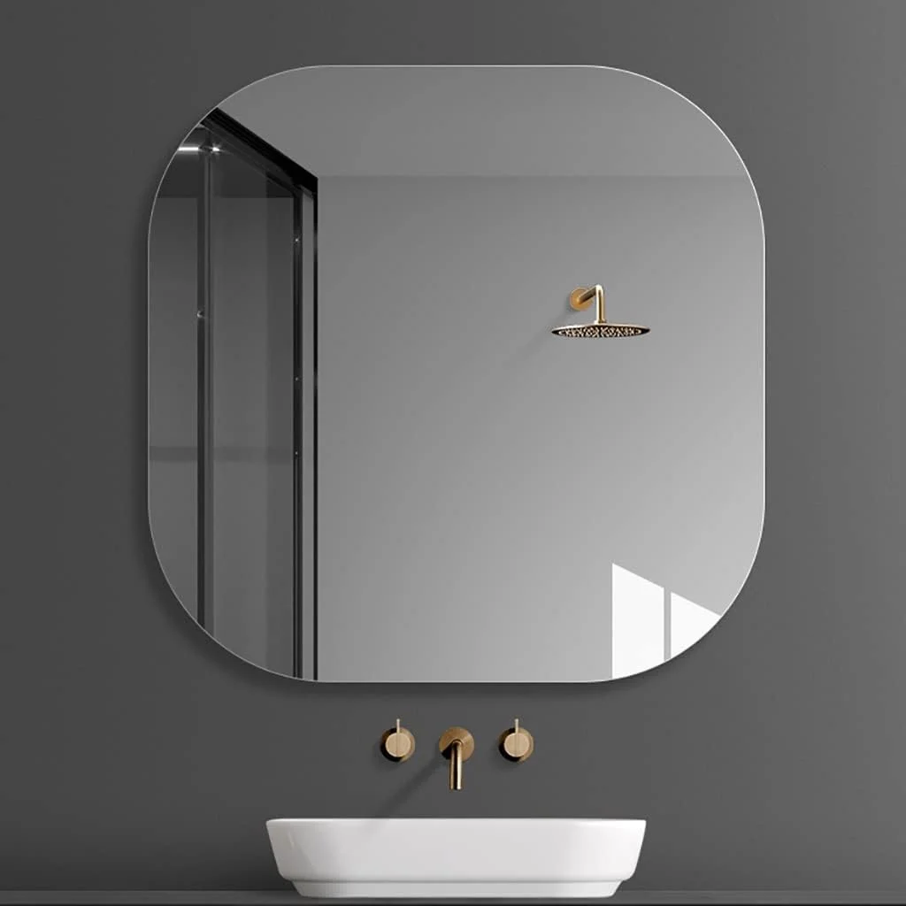 آینه دیواری مربعی ضد انفجار بدون قاب، آینه گرد دیواری، آینه حمام، آینه آرایش، آینه روشویی اتاق خواب، آینه دکور راهرو