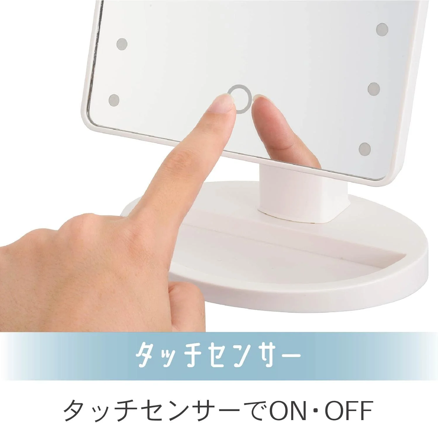 آینه آرایشی چراغ دار FITTO، آینه آرایش هالیوودی با 9 لامپ LED، نور قابل تنظیم در 3 رنگ، چرخش 360 درجه، سفید - ایده آل برای زیبایی و آراستگی