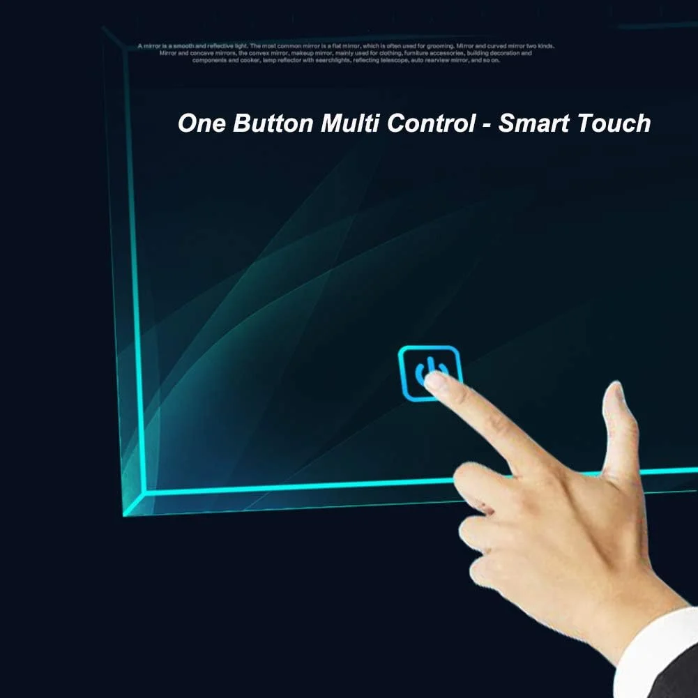 آینه بک لایت LED، آینه حمام با نور LED، دیمر دار، 700x900 میلی متر