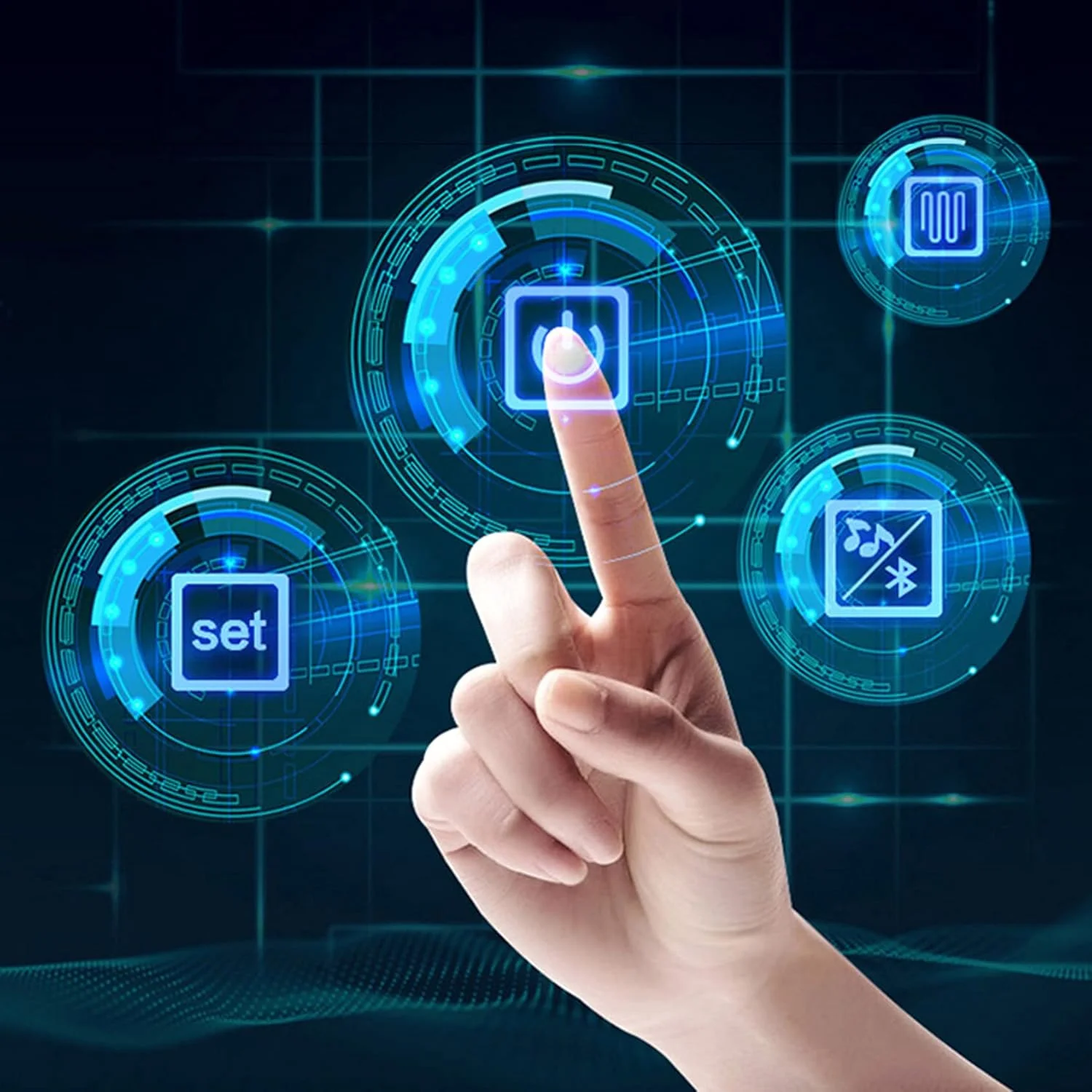 آینه گرد LED برای حمام، آینه حمام چراغ دار با دکمه لمسی هوشمند، آینه روشویی LED، نور سفید، 50cm / 60cm / 70cm / 80cm، آینه دیواری، 80cm/31.5in-60cm/24in