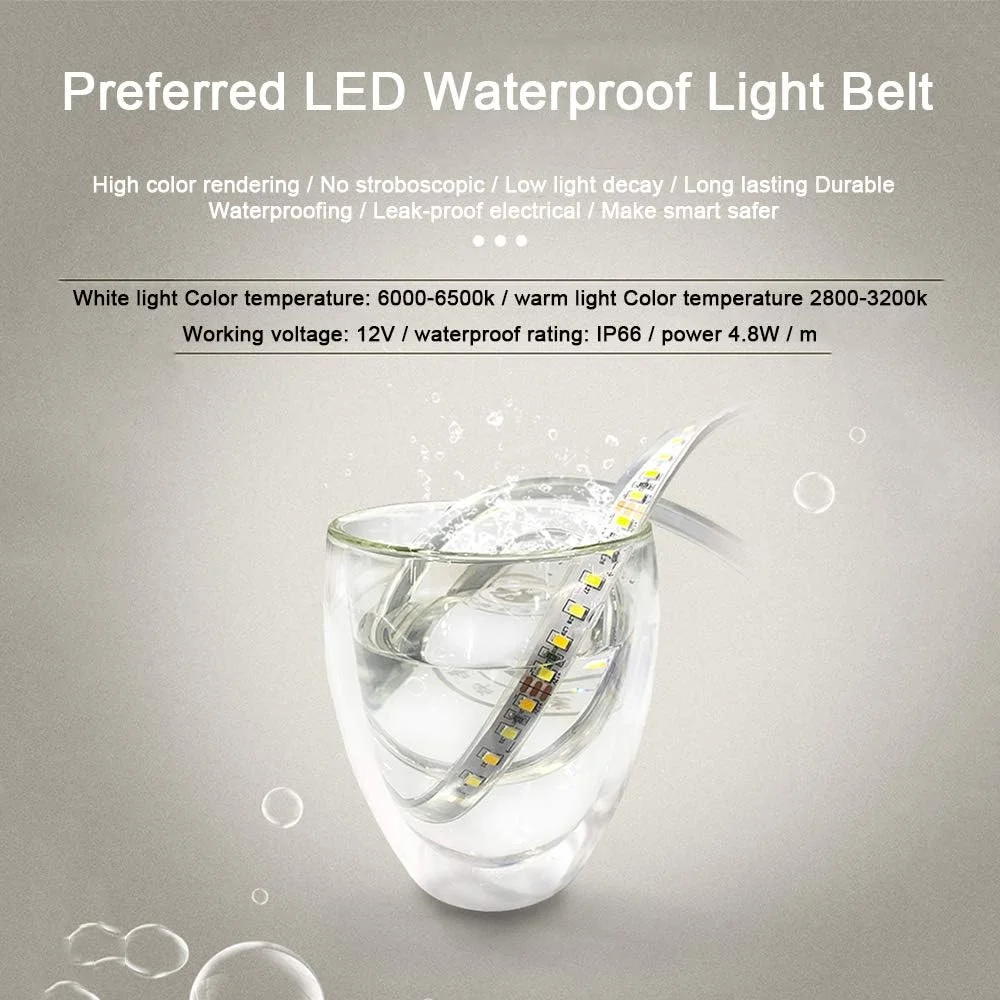 آینه دیواری ضد آب LED مناسب حمام و روشویی | 50x70 سانتی متر | آینه ضد انفجار 5 میلی متری، نور سفید 6000 کلوین، طراحی ایمن با لبه های گرد - افقی/عمودی، 90x70 سانتی متر