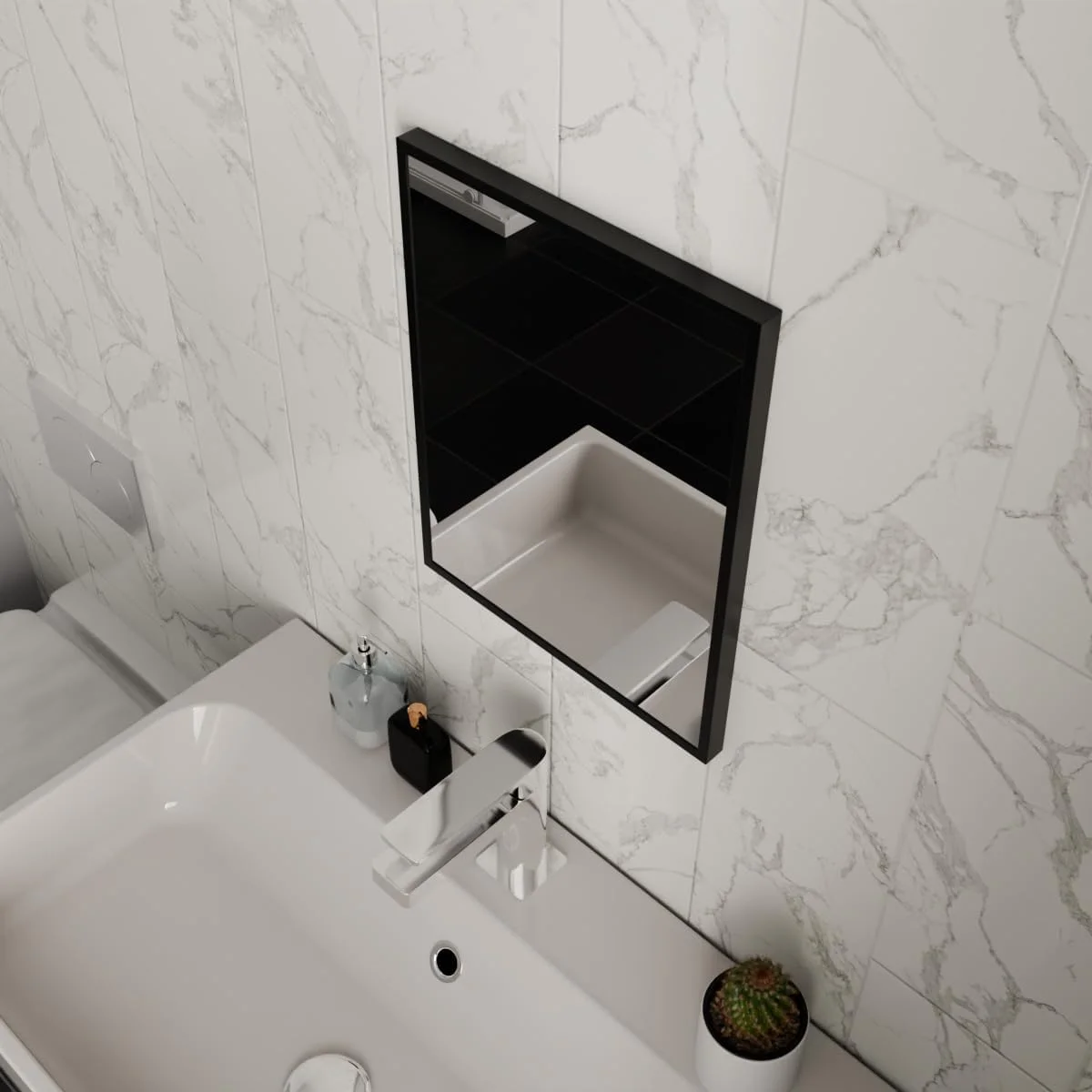 آینه روشویی دیواری هارپر اند هارلو کورووس، 390x500 میلی متر، مستطیلی با گوشه های مربعی، قاب مشکی مات شیک، مناسب برای نصب افقی یا عمودی، برای حمام، اتاق خواب، اتاق نشیمن آینه روشویی دیواری هارپر اند هارلو کورووس، 390x500 میلی متر، مستطیلی با گوشه های مربعی، قاب مشکی مات شیک، مناسب برای نصب افقی یا عمودی، برای حمام، اتاق خواب، اتاق نشیمن