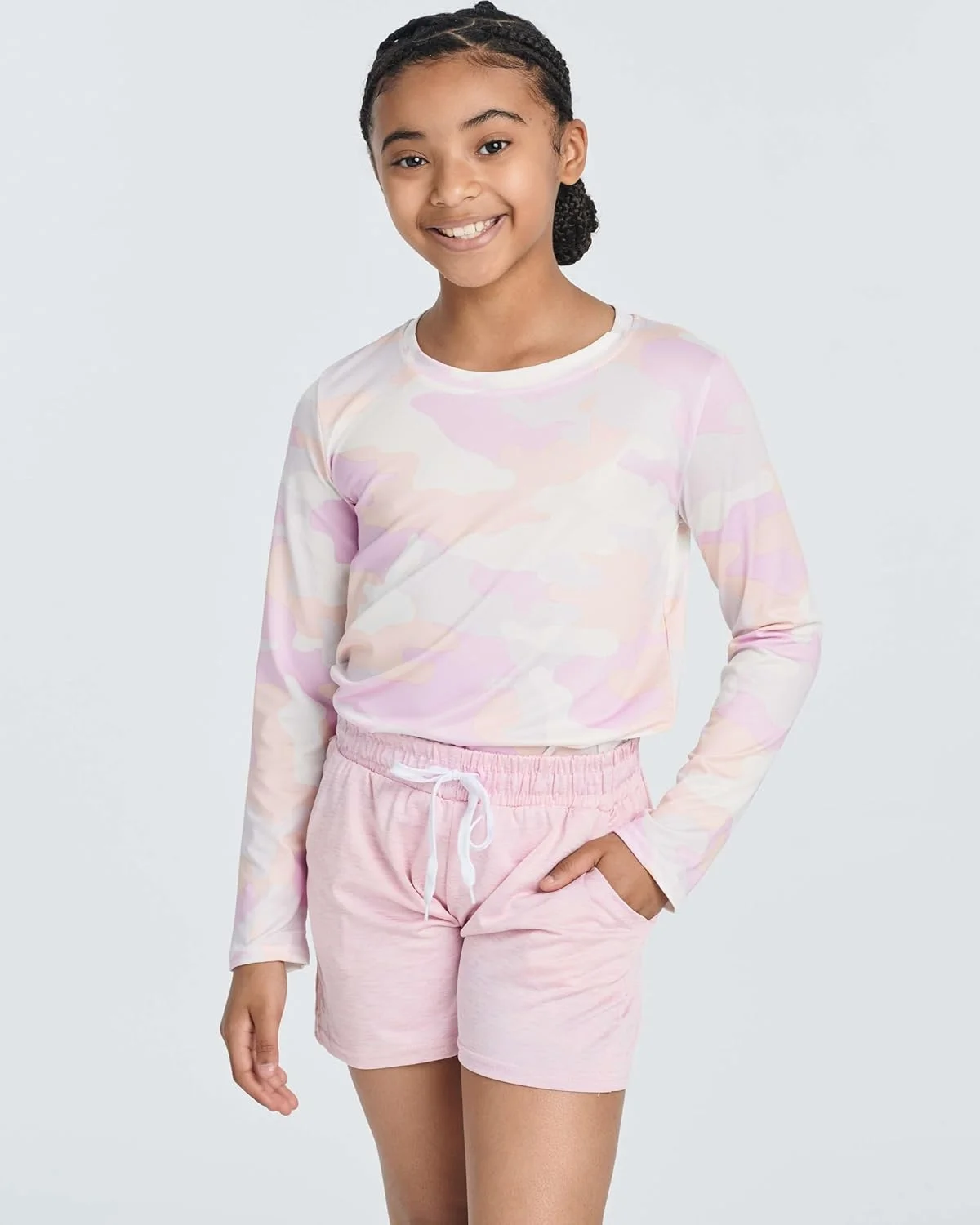 بسته چهارتایی تیشرت آستین بلند دخترانه - تیشرت های ورزشی و روزمره مناسب فعالیت های ورزشی، یوگا، باشگاه و استفاده روزانه - سایز M (10-12)، ست 8