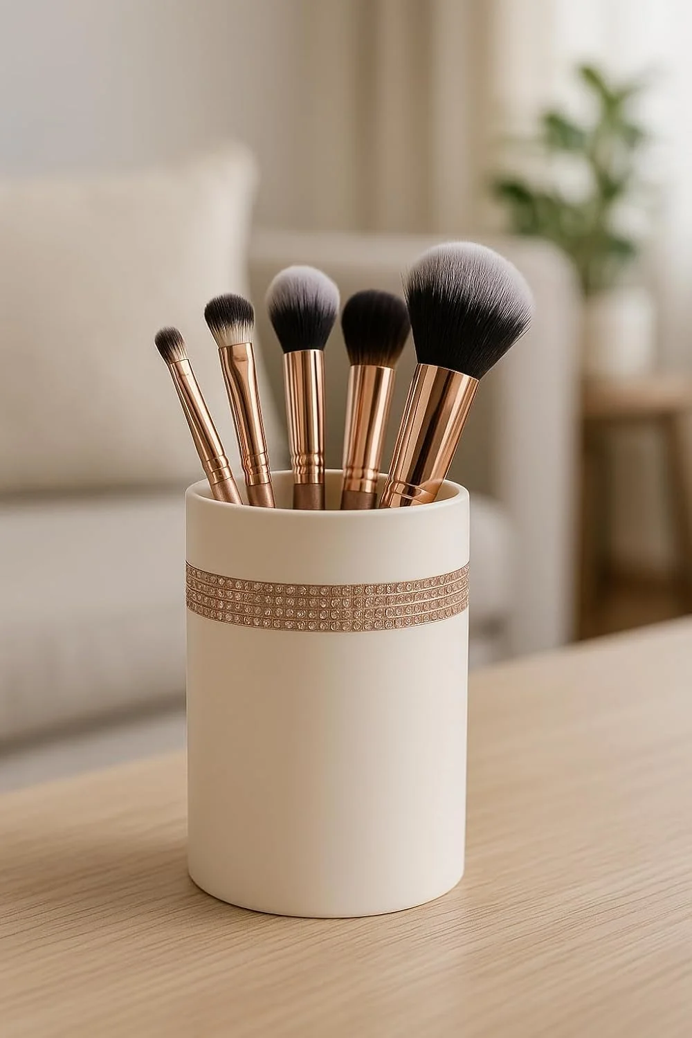 ست لوازم جانبی حمام مدرن 4 تکه – ست کامل دکوراسیون حمام، جا مایع دستشویی، جا مسواکی، لیوان و جا صابونی | طلایی رزگلد نظم دهنده لوازم حمام برای سرویس بهداشتی، کودکان، خانه و دفتر