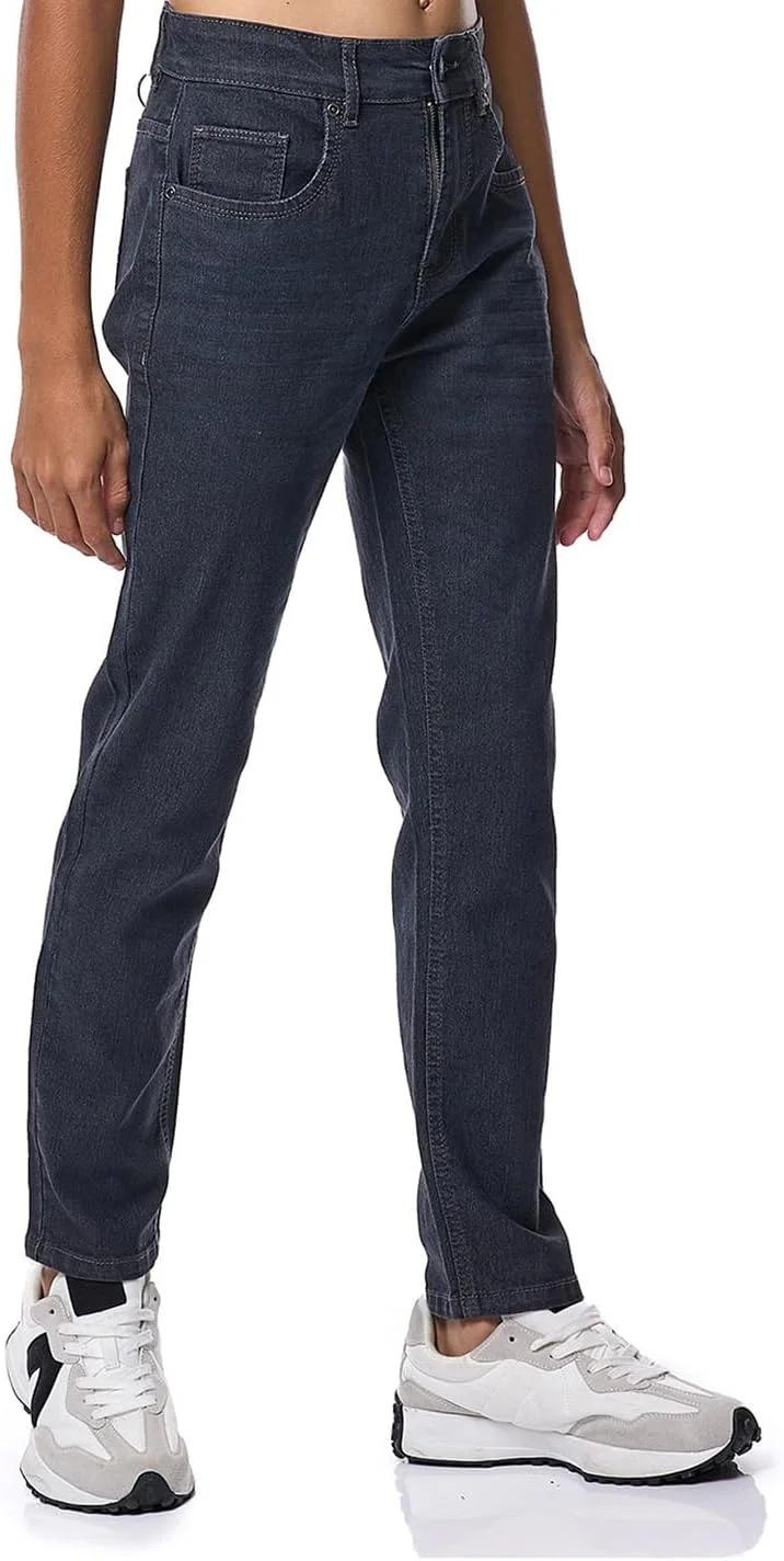 شلوار جین پسرانه R&B مدل 125-0233TB126-4 با برش اسلیم فیت و دکمه