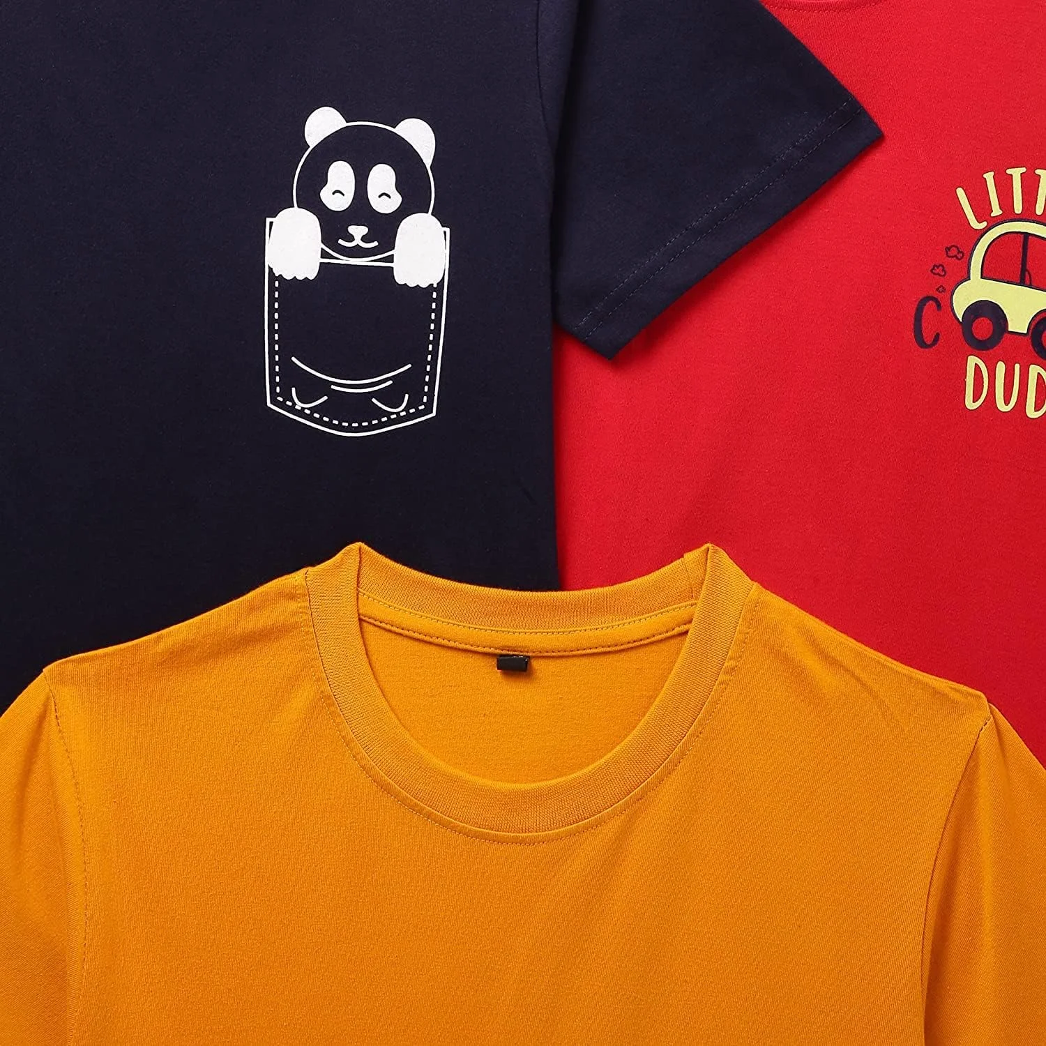 تی شرت پسرانه T2F مدل BYS-TSRT-SLD-01 (بسته 3 عددی)