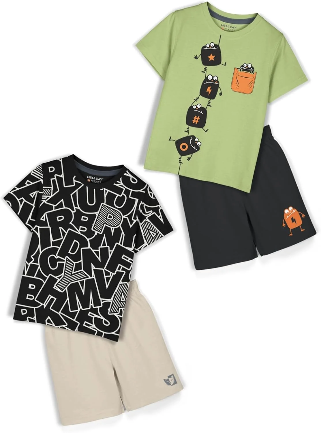 ست لباس پسرانه HELLCAT شامل تیشرت و شلوارک - بسته 2 عددی ست لباس پسرانه HELLCAT شامل تیشرت و شلوارک - بسته 2 عددی