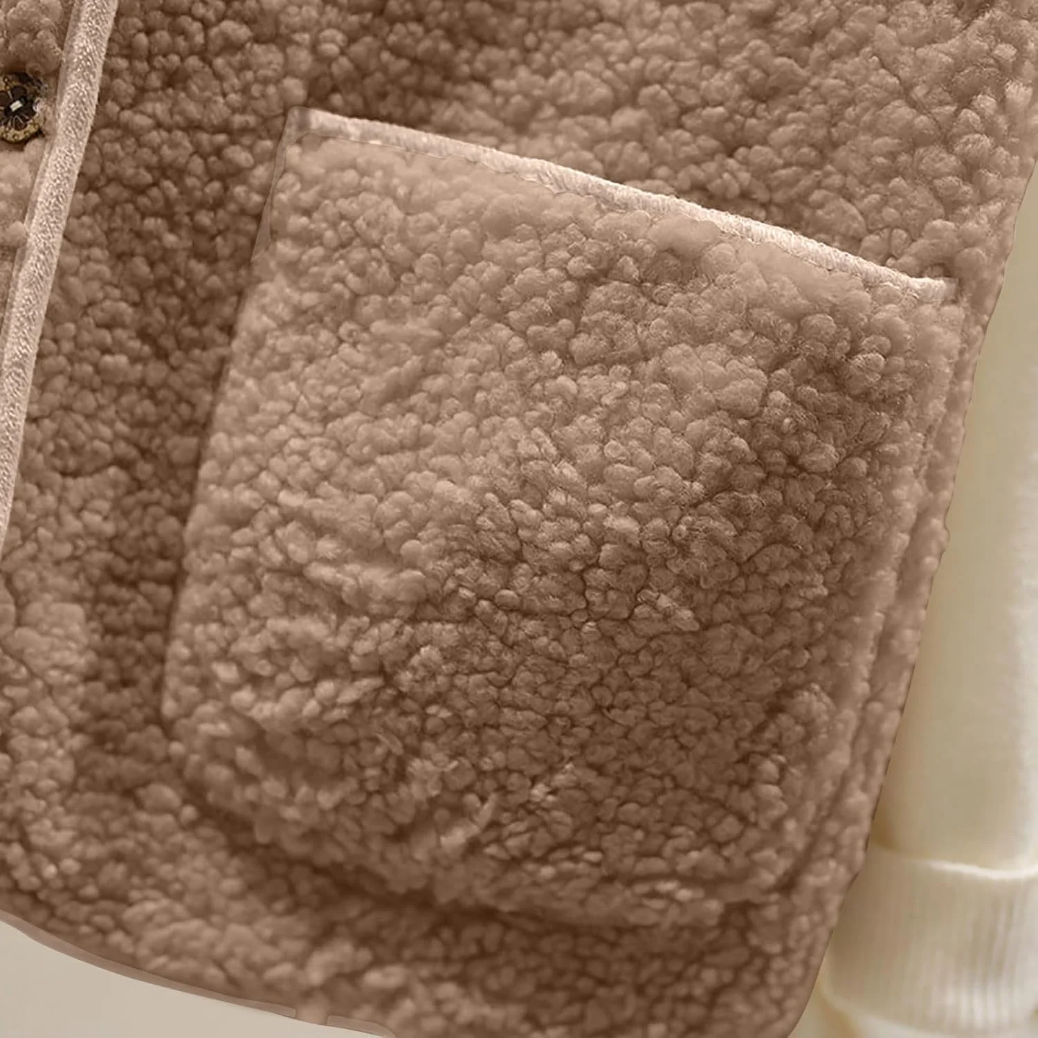 جلیقه شرپا زنانه hlysgo، ژاکت های پشمی بدون آستین زیبا، مد پاییزی 2024، کت جلیقه ای پشمی مصنوعی با جیب