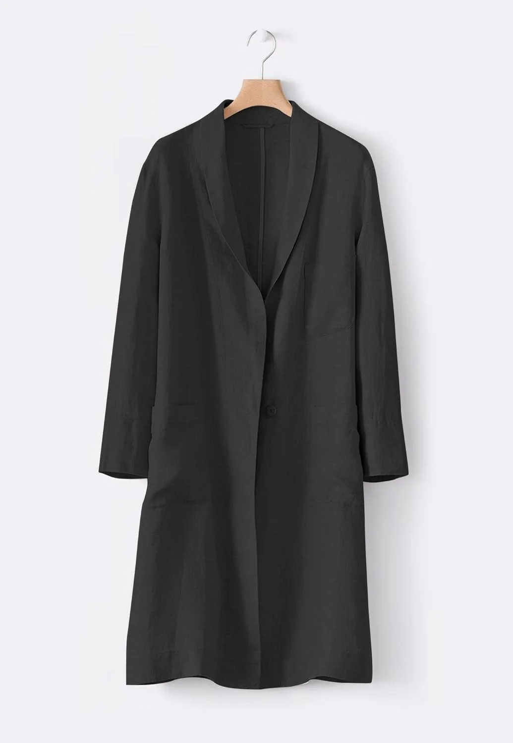 کت بلیزر بلند زنانه IDEALSANXUN، کتان و لینن، غیر رسمی، سبک وزن، مناسب بهار