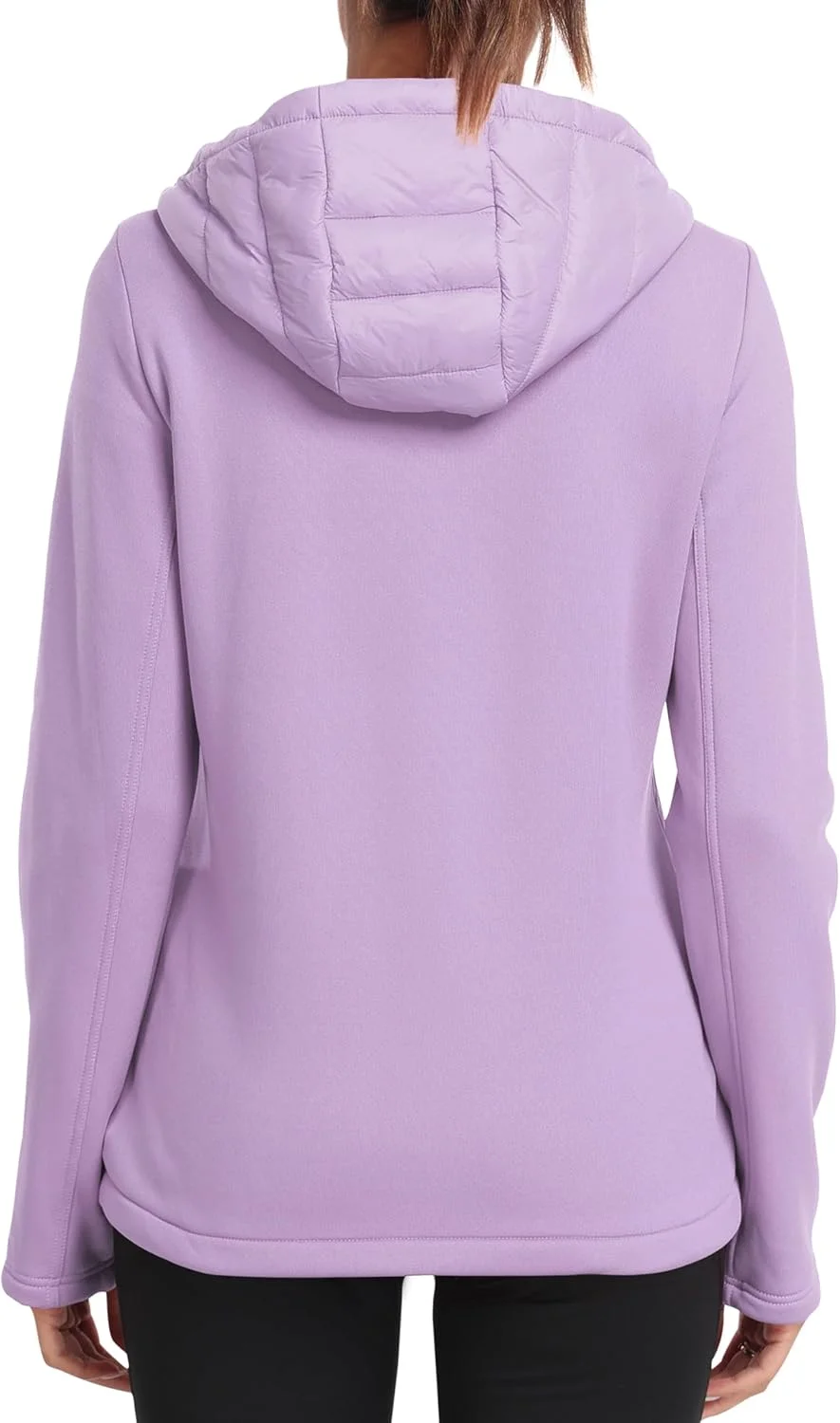 کت سافت شل زنانه MoFiz با آستر پشم گوسفند، کلاه دار، سبک وزن، عایق دار، ترکیبی پافر، زیپ کامل، مناسب دویدن کت سافت شل زنانه MoFiz با آستر پشم گوسفند، کلاه دار، سبک وزن، عایق دار، ترکیبی پافر، زیپ کامل، مناسب دویدن