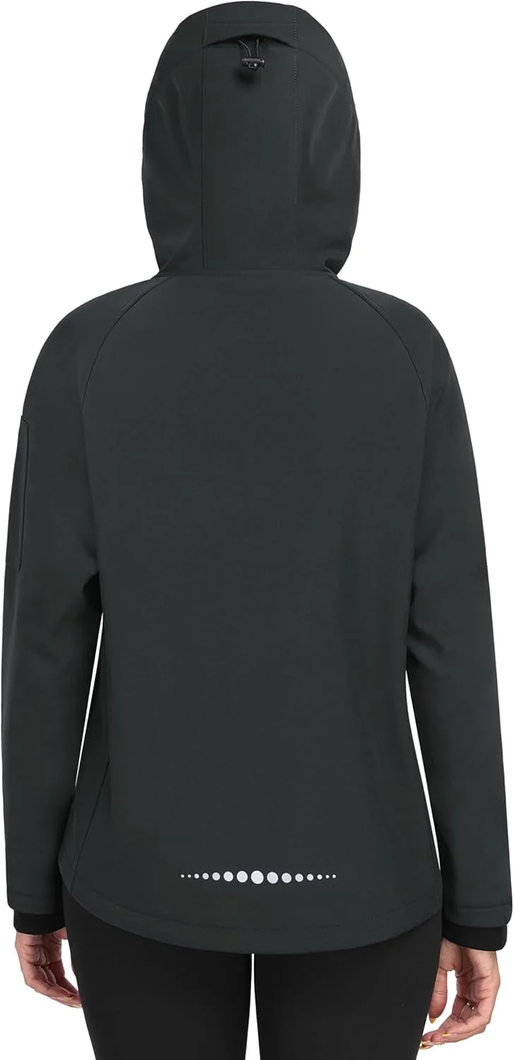 کت سافت شل پشمی زنانه MoFiz، ضد باد، سبک وزن، عایق، زیپ کامل، گرم کت سافت شل پشمی زنانه MoFiz، ضد باد، سبک وزن، عایق، زیپ کامل، گرم