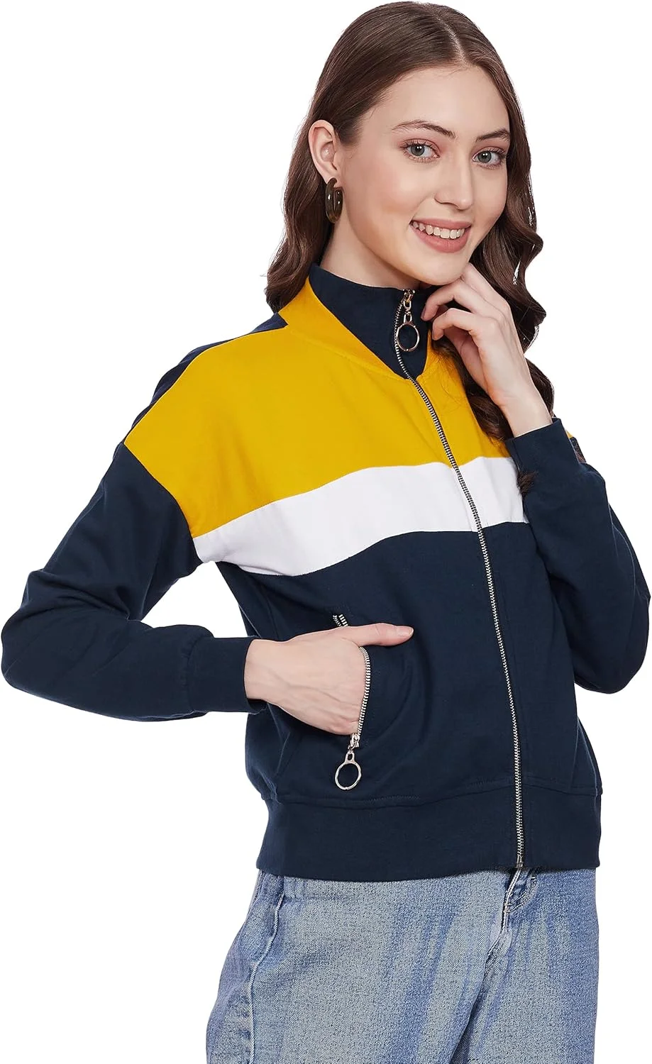 کت یقه اسکی آستین بلند زنانه میس زیتونی با طرح چند رنگ و رنگ ثابت، قد معمولی کت یقه اسکی آستین بلند زنانه میس زیتونی با طرح چند رنگ و رنگ ثابت، قد معمولی