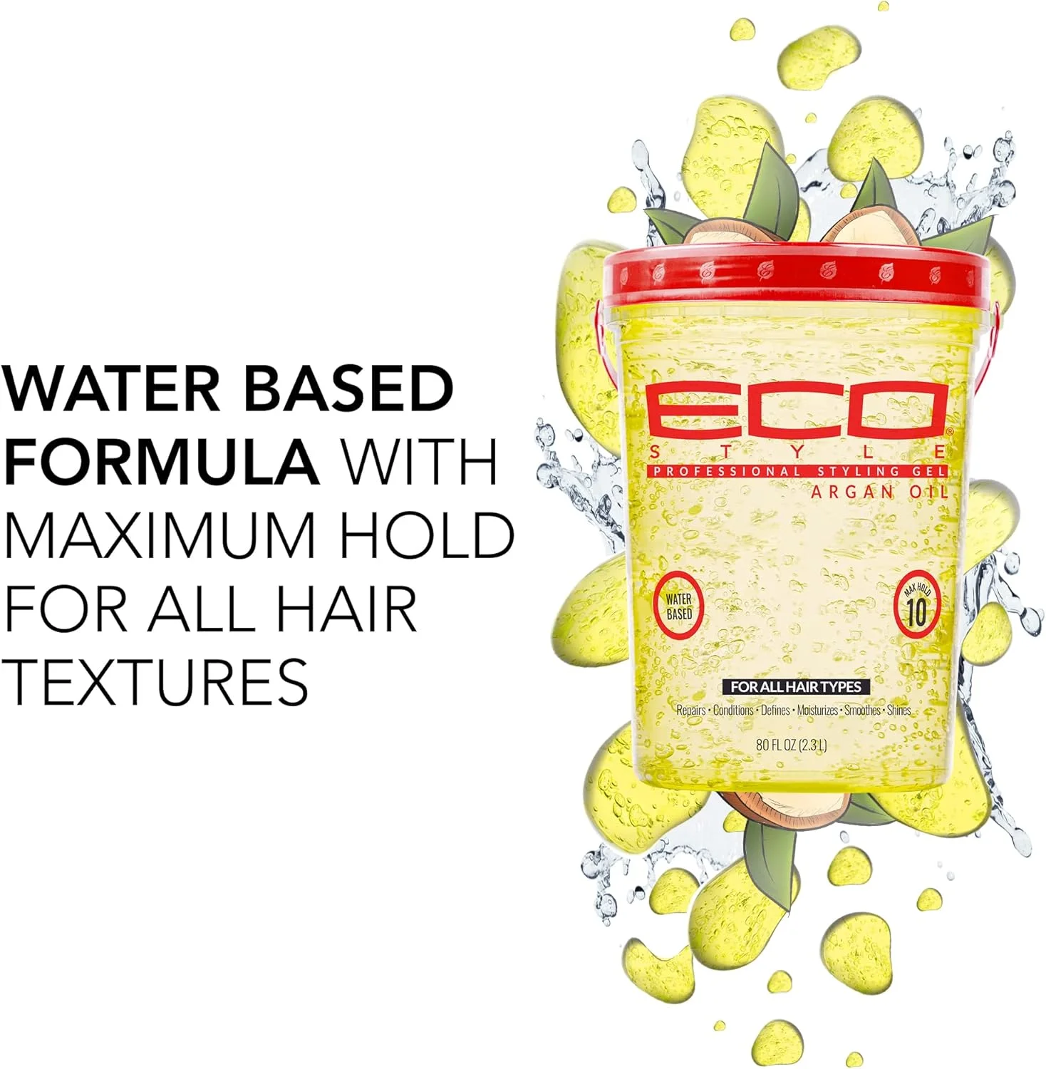 ژل حالت دهنده مو اکو استایل حاوی روغن آرگان، 2.36 لیتر ژل حالت دهنده مو اکو استایل حاوی روغن آرگان، 2.36 لیتر