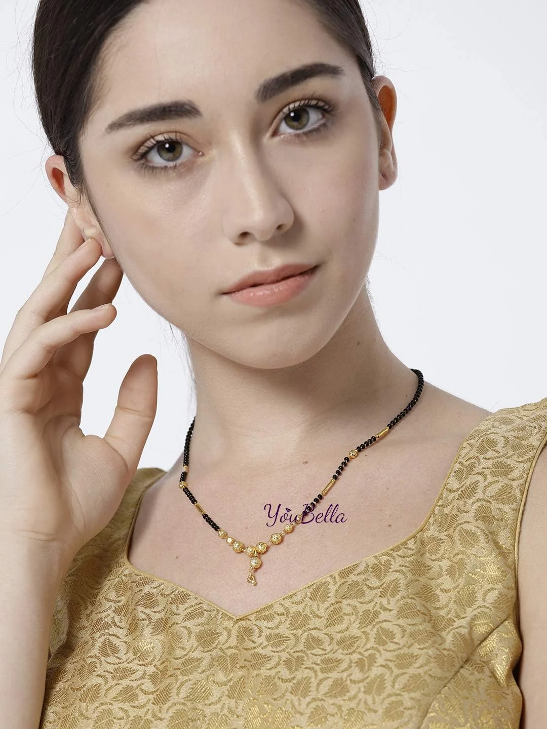 منگال سوترا زنانه یووبلا با روکش طلا (طلایی) (MSC_447) منگال سوترا زنانه یووبلا با روکش طلا (طلایی) (MSC_447)