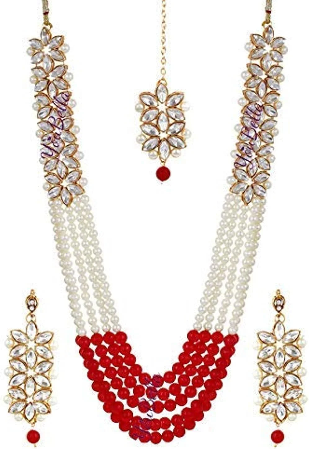 ست جواهرات شیک و جدید سنتی YouBella برای بانوان ست جواهرات شیک و جدید سنتی YouBella برای بانوان