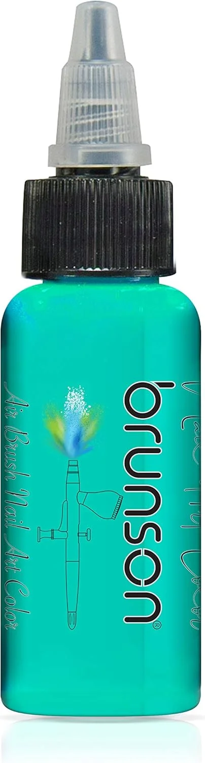 رنگ ایربراش ناخن برونسون، رنگ فلورسنت تیفانی 60 میلی لیتر رنگ ایربراش ناخن برونسون، رنگ فلورسنت تیفانی 60 میلی لیتر