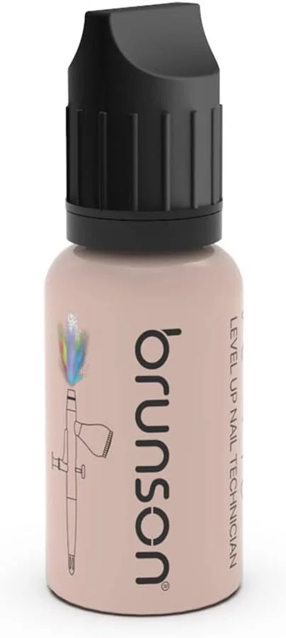 جوهر طراحی ناخن Brunson، رنگ ایربراش، رنگ اکریلیک، لاک ناخن/رنگدانه برای مدل، سرگرمی، صنایع دستی، چرم و نقاشی کفش، رنگ های ایر براش طراحی ناخن BAP14 رنگ پوست (15 میلی لیتر)