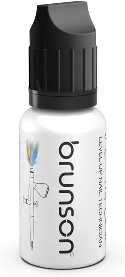 جوهر طراحی ناخن برانسون، رنگ ایربراش، رنگ اکریلیک، لاک ناخن/رنگدانه برای مدل، سرگرمی، صنایع دستی، چرم و نقاشی کفش، استنسیل ناخن، رنگ های ایر براش طراحی ناخن BAP20 مروارید سفید (60 میلی لیتر)