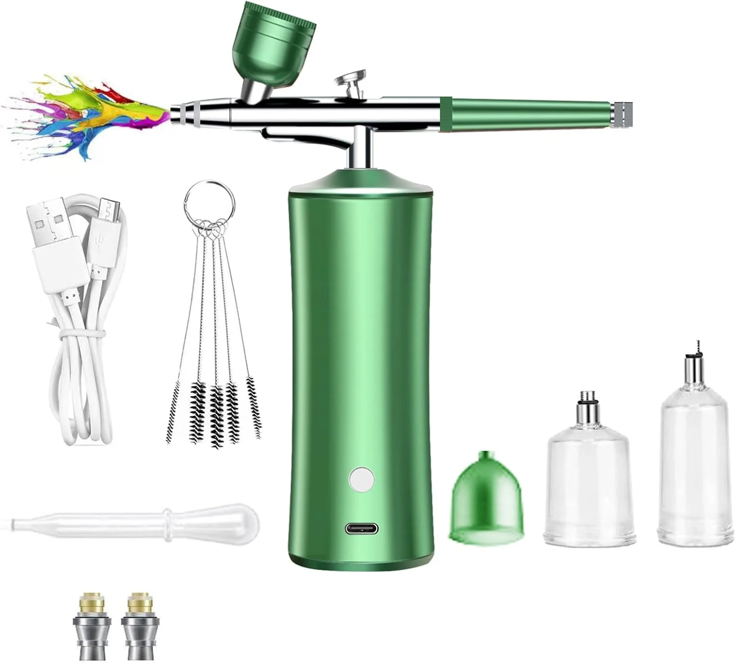 ست ایربراش بی سیم Eacam، ایربراش دستی اتوماتیک برای آرایش، طراحی ناخن، تزیین کیک، نقاشی مدل و آرایشگری