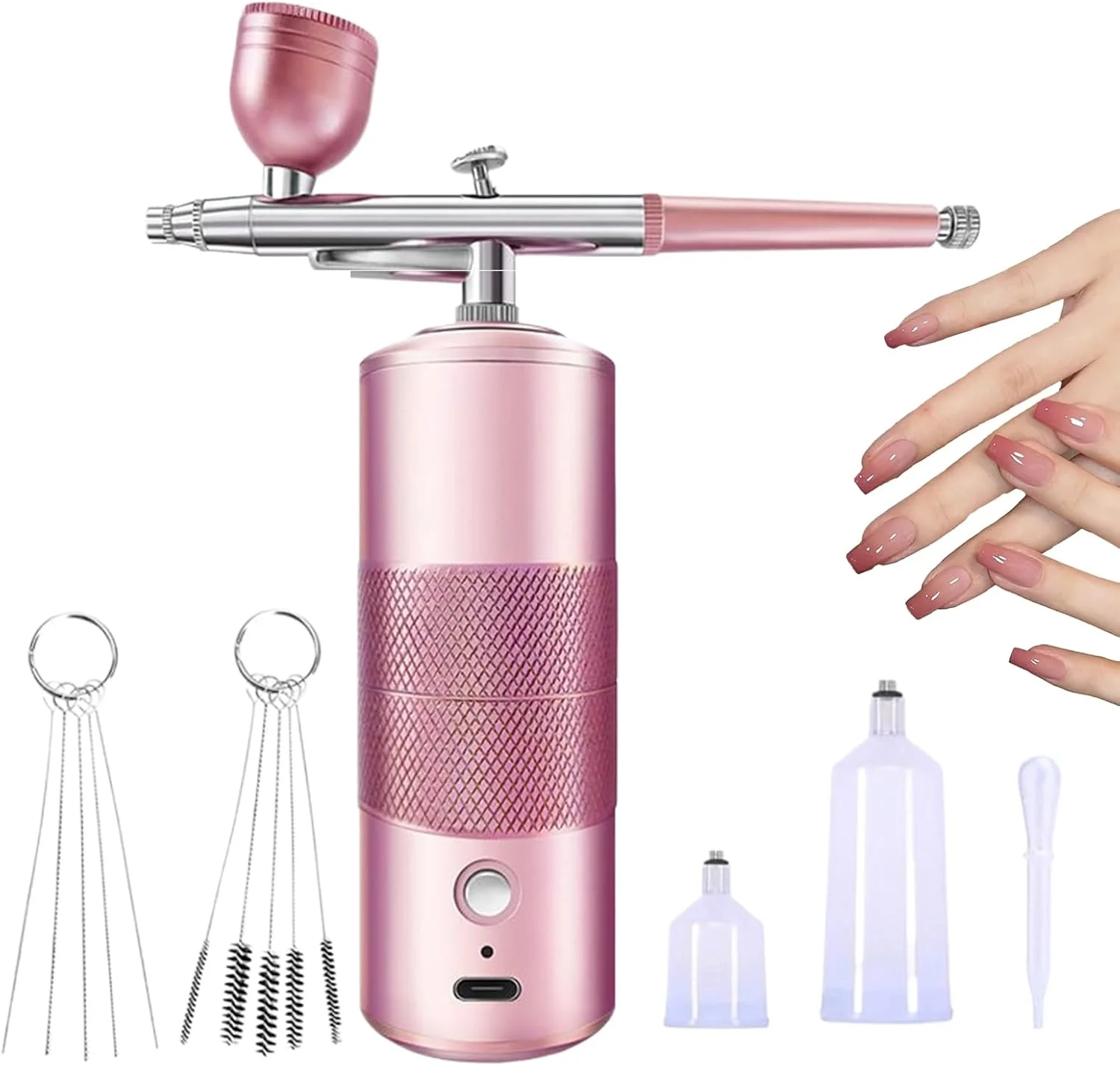 ایر براش ناخن - ست اسپری رنگ لاک، اسپری رنگ آمیزی برای آرایش مو، مدل مبتدی، تزئین کیک، ماشین، نقاشی کفش