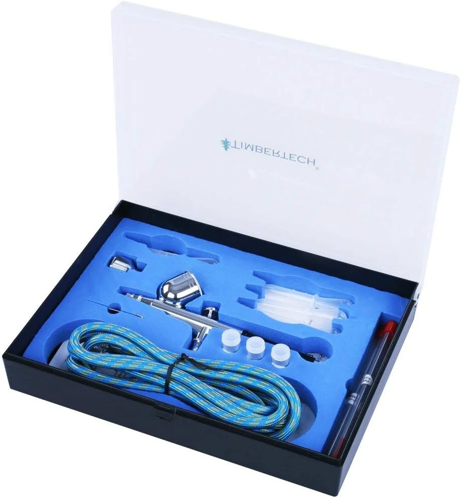 کیت ایربراش Timbertech® ABPST01 - شامل آداپتور، شلنگ، نازل ها و سوزن ها کیت ایربراش Timbertech® ABPST01 - شامل آداپتور، شلنگ، نازل ها و سوزن ها