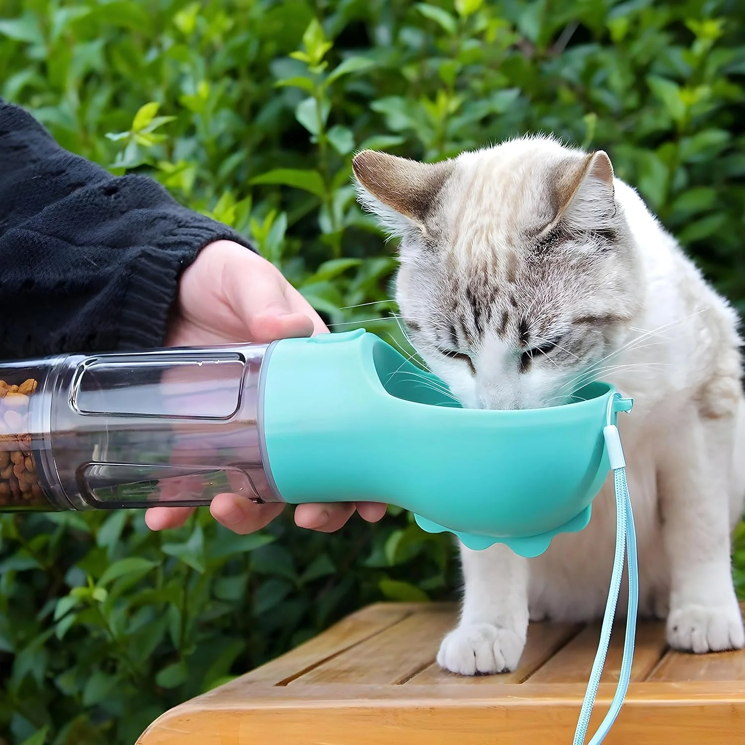 بطری آب سگ عافاقی 4 در 1، 300 میلی لیتر - ظرف قابل حمل ضد نشت حیوانات خانگی با کاسه، ظرف غذا، کیسه مدفوع و نگهدارنده - برای مسافرت در فضای باز، پیاده روی، قدم زدن - برای سگ ها و گربه ها بطری آب سگ عافاقی 4 در 1، 300 میلی لیتر - ظرف قابل حمل ضد نشت حیوانات خانگی با کاسه، ظرف غذا، کیسه مدفوع و نگهدارنده - برای مسافرت در فضای باز، پیاده روی، قدم زدن - برای سگ ها و گربه ها