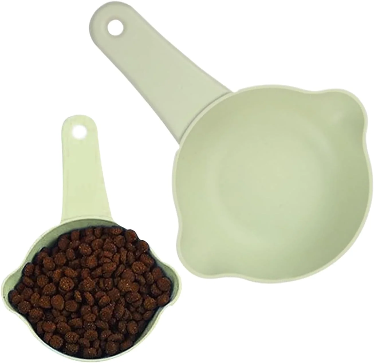 پیمانه غذای گربه | پیمانه قابل تنظیم و ضد ریزش غذای سگ، یک پیمانه | لوازم غذا و آب گربه برای توله سگ، غذای خشک، خاک بستر، غلات