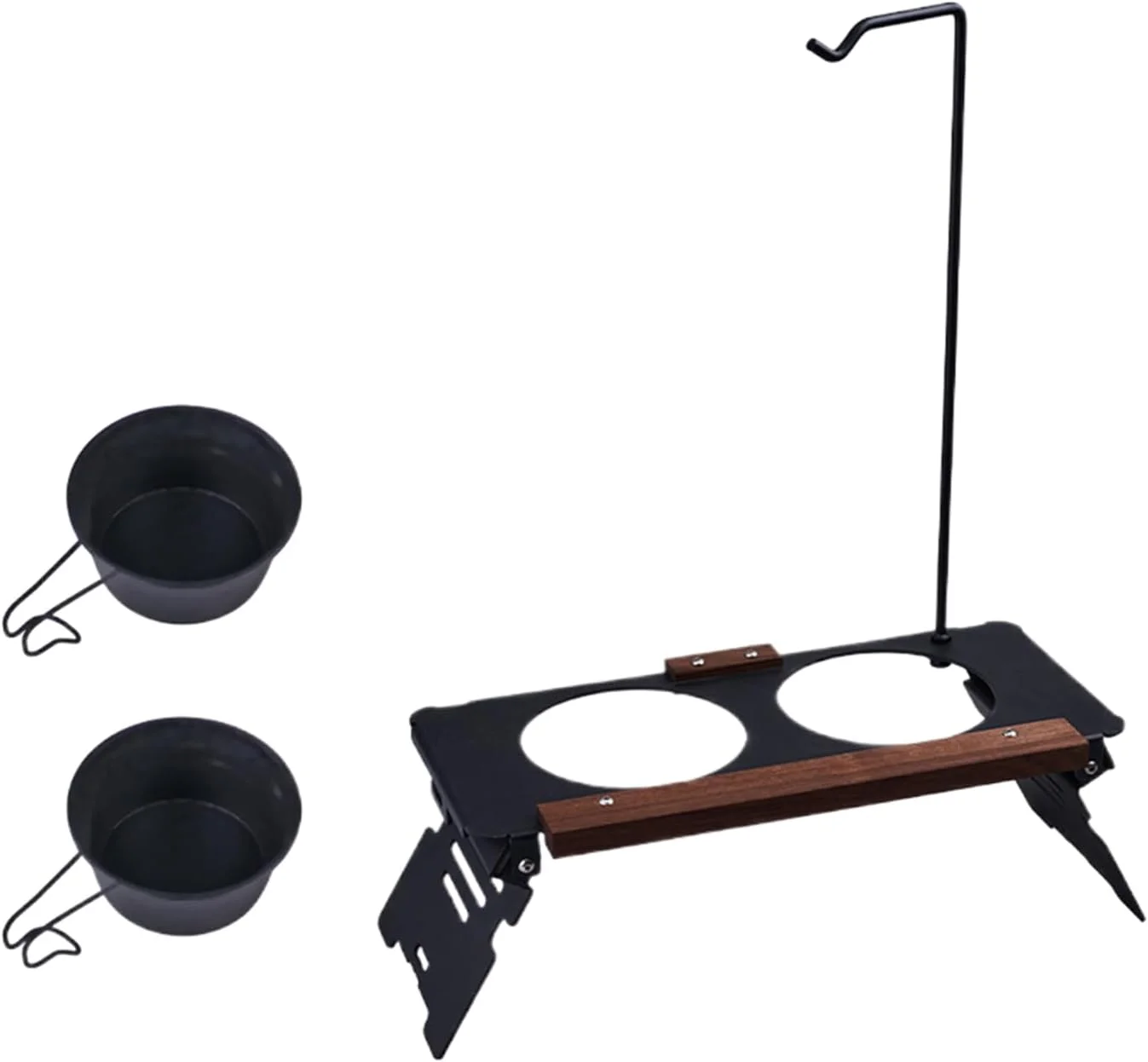 پایه ظرف غذای سگ | ایستگاه غذادهی قابل تنظیم و قابل حمل سگ | ایستگاه غذادهی حیوانات خانگی برای خوردن آب و غذا در خانه، حیاط، داخل و خارج از منزل