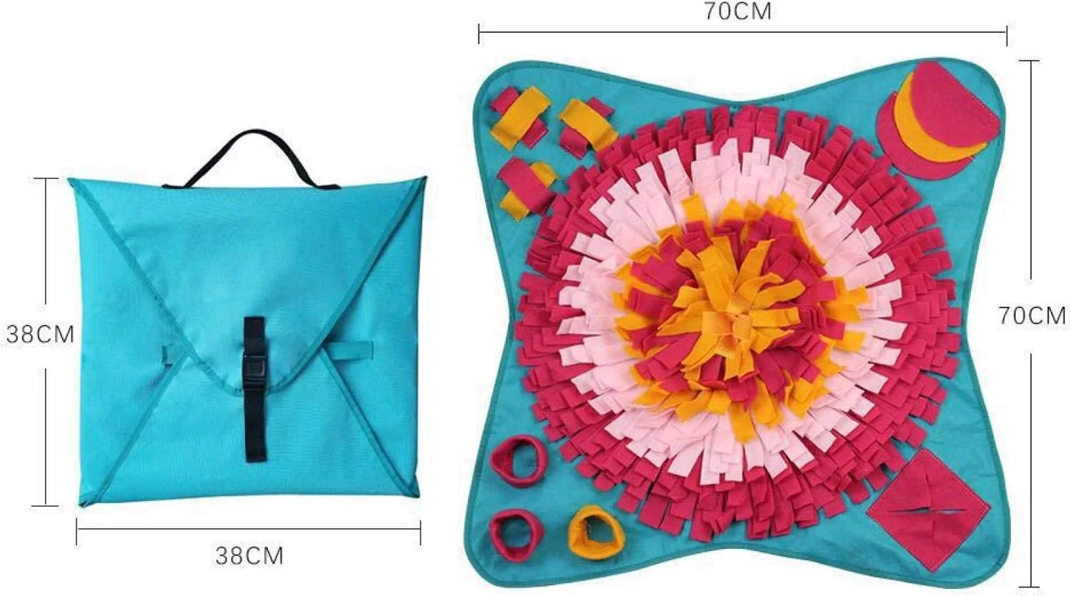 پد جستجوی غذا برای سگ ها، اسباب بازی های پازلی تعاملی سگ، جایگزین پد غذای توله سگ برای پیاده روی سگ ها، توسعه مهارت های طبیعی جستجو، آموزش توله سگ ها با تشویقی برای سگ های نژاد کوچک و متوسط