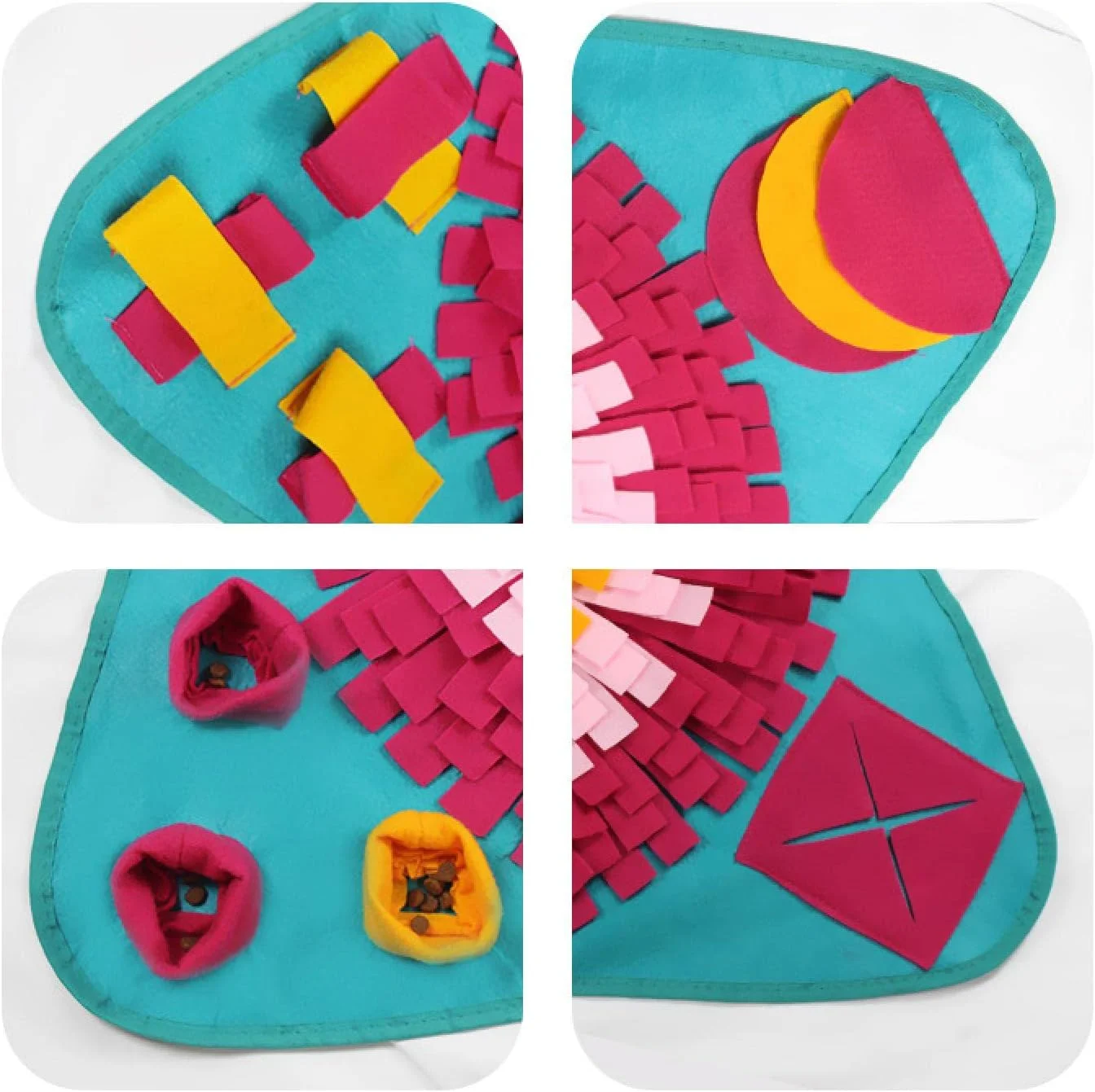 پد جستجوی غذا برای سگ ها، اسباب بازی های پازلی تعاملی سگ، جایگزین پد غذای توله سگ برای پیاده روی سگ ها، توسعه مهارت های طبیعی جستجو، آموزش توله سگ ها با تشویقی برای سگ های نژاد کوچک و متوسط