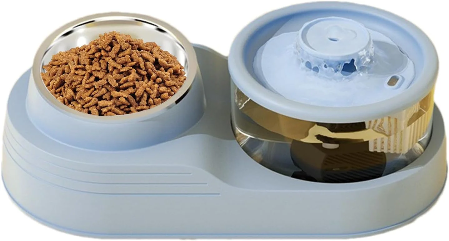 ظرف غذای اتوماتیک سگ - دستگاه پخش غذای گربه 2 در 1، طراحی بی صدا، مناسب برای استفاده خانگی