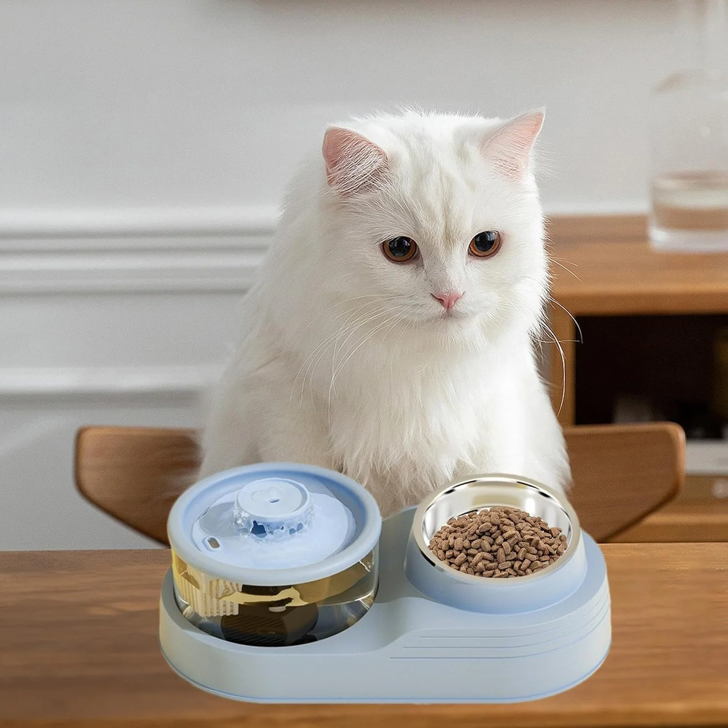 ظرف غذای اتوماتیک سگ - دستگاه پخش غذای گربه 2 در 1، طراحی بی صدا، مناسب برای استفاده خانگی