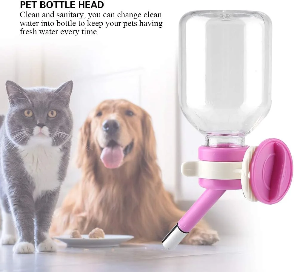 بطری آب آویز سگ خانگی، بطری آب سگ برای فواره سر جعبه، آب پخش کن قابل حمل گربه، بطری فواره آب آویز برای گربه ها سگ ها توله سگ بچه گربه حیوانات کوچک (150 میلی لیتر)