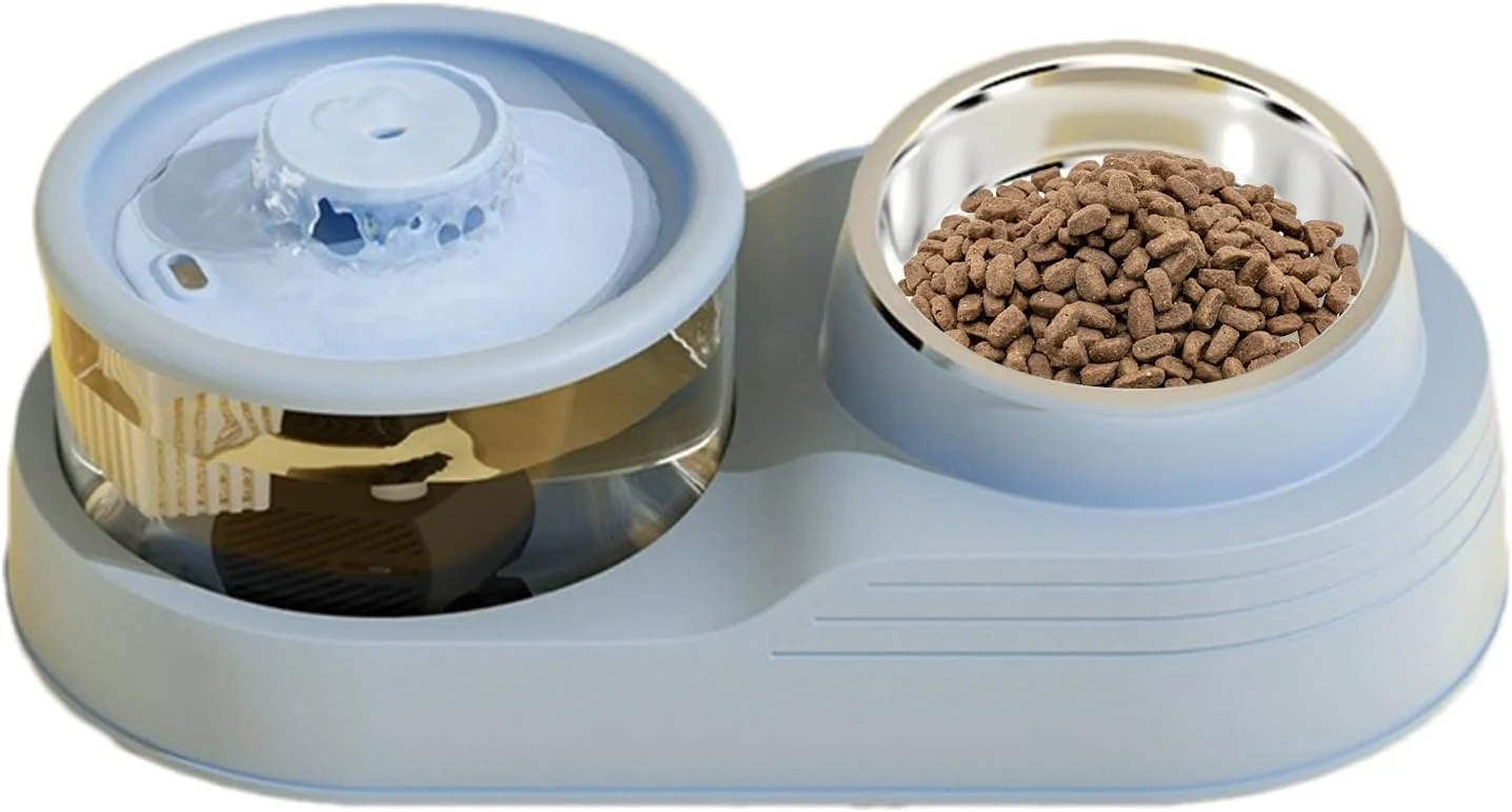 ظرف غذا و آب گربه - ظرف غذای اتوماتیک سگ | پایه ضد لغزش، لوازم غذاخوری و آبرسانی قابل جابجایی برای مدیریت گربه ها