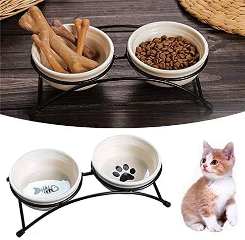 ظرف غذای سرامیکی حیوانات خانگی طرح کارتونی