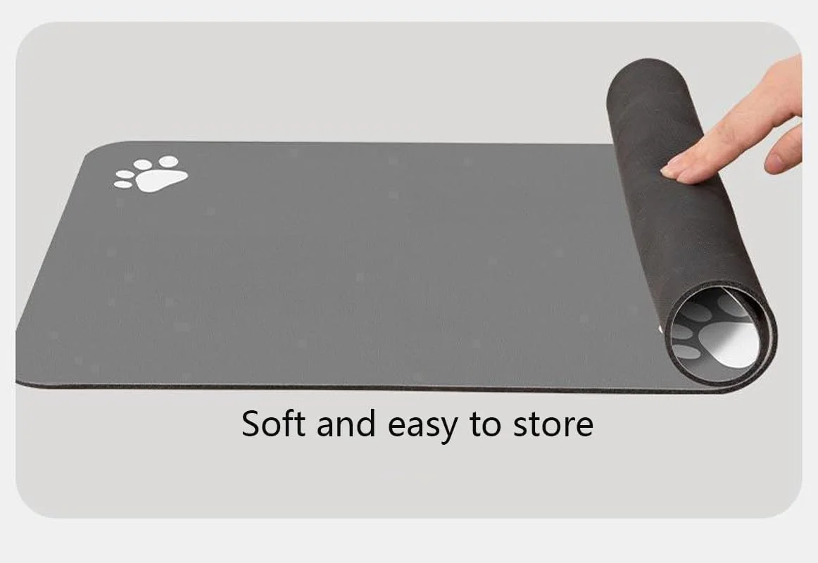 زیرانداز غذای حیوانات خانگی - زیرانداز جاذب سگ برای ظرف غذا و آب - خشک شدن سریع زیرانداز آبخوری سگ - لوازم جانبی سگ، 2 عدد، خاکی (40x60 سانتی متر)