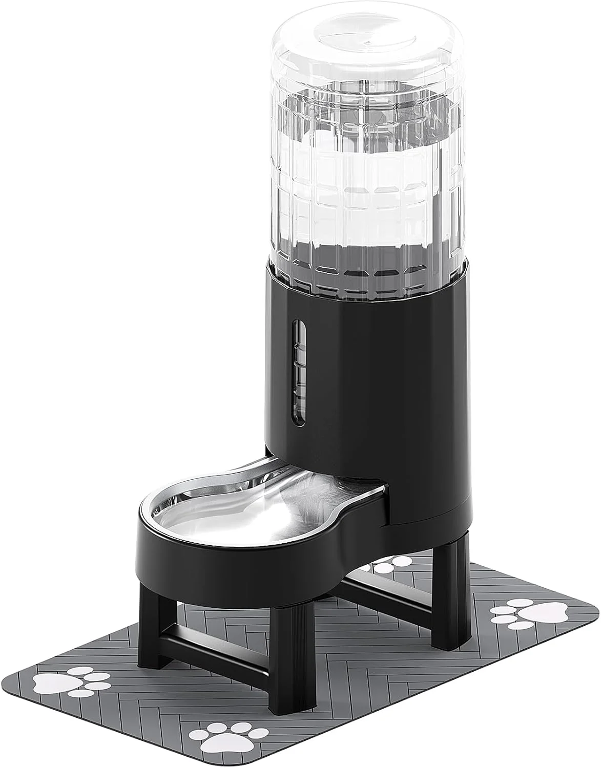 ظرف آب مرتفع سگ CZPET با زیرانداز برای سگ های بزرگ، پایه آبخوری بلند حیوانات خانگی، کاهش فشار گردن، ظرفیت بزرگ و ناحیه نوشیدنی بدون صدا برای حیوانات خانگی (9 لیتر + پایه + زیرانداز)