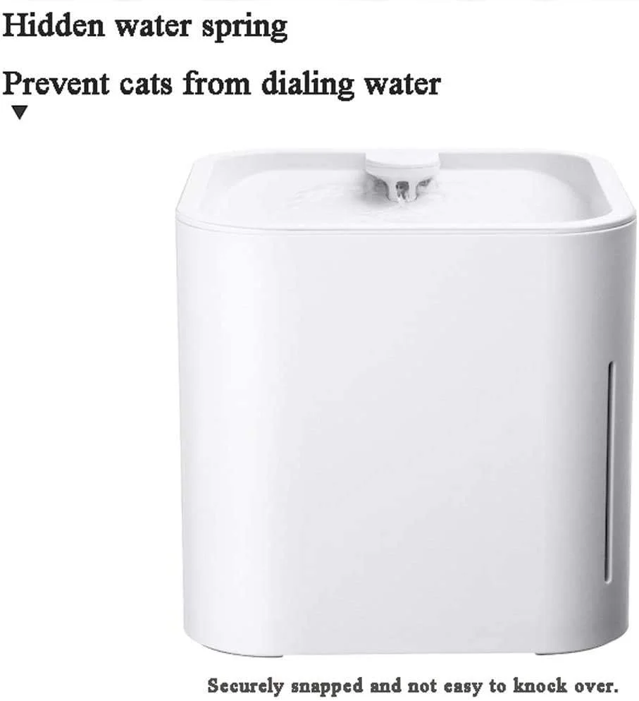 آبخوری اتوماتیک حیوانات خانگی WYJW با گردش آب، ظرفیت 1.8 لیتر، مناسب سگ و گربه (رنگ: سفید)