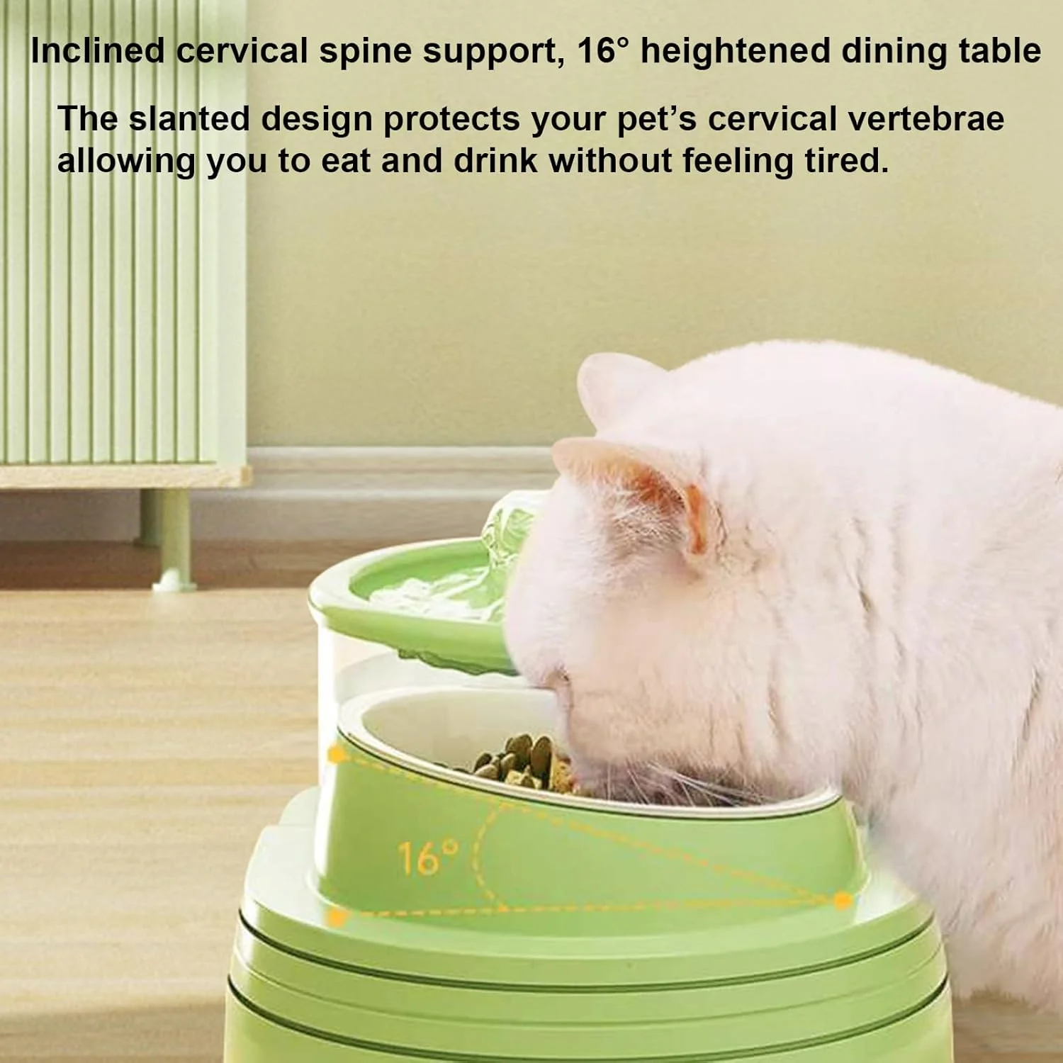 ظرف غذا و آب گربه، ظرف آب اتوماتیک 2 در 1 گربه، طراحی شیبدار برای محافظت از گردن، طراحی بی صدا، لوازم غذا و آب برای استفاده خانگی ظرف غذا و آب گربه، ظرف آب اتوماتیک 2 در 1 گربه، طراحی شیبدار برای محافظت از گردن، طراحی بی صدا، لوازم غذا و آب برای استفاده خانگی